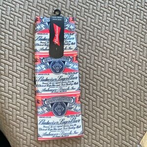 Budweiser Logo Crew Socks NWT